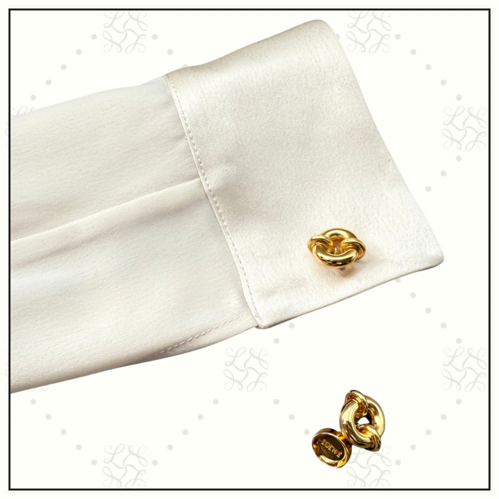 SILK ANAGRAM EMBROIDERED BLOUSE