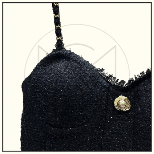 POLKA DOT TWEED MINI DRESS