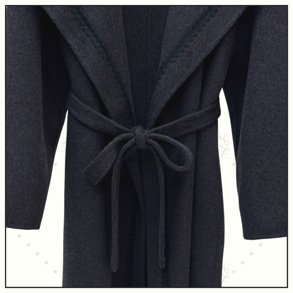 WOOL CASHMERE WRAP COAT