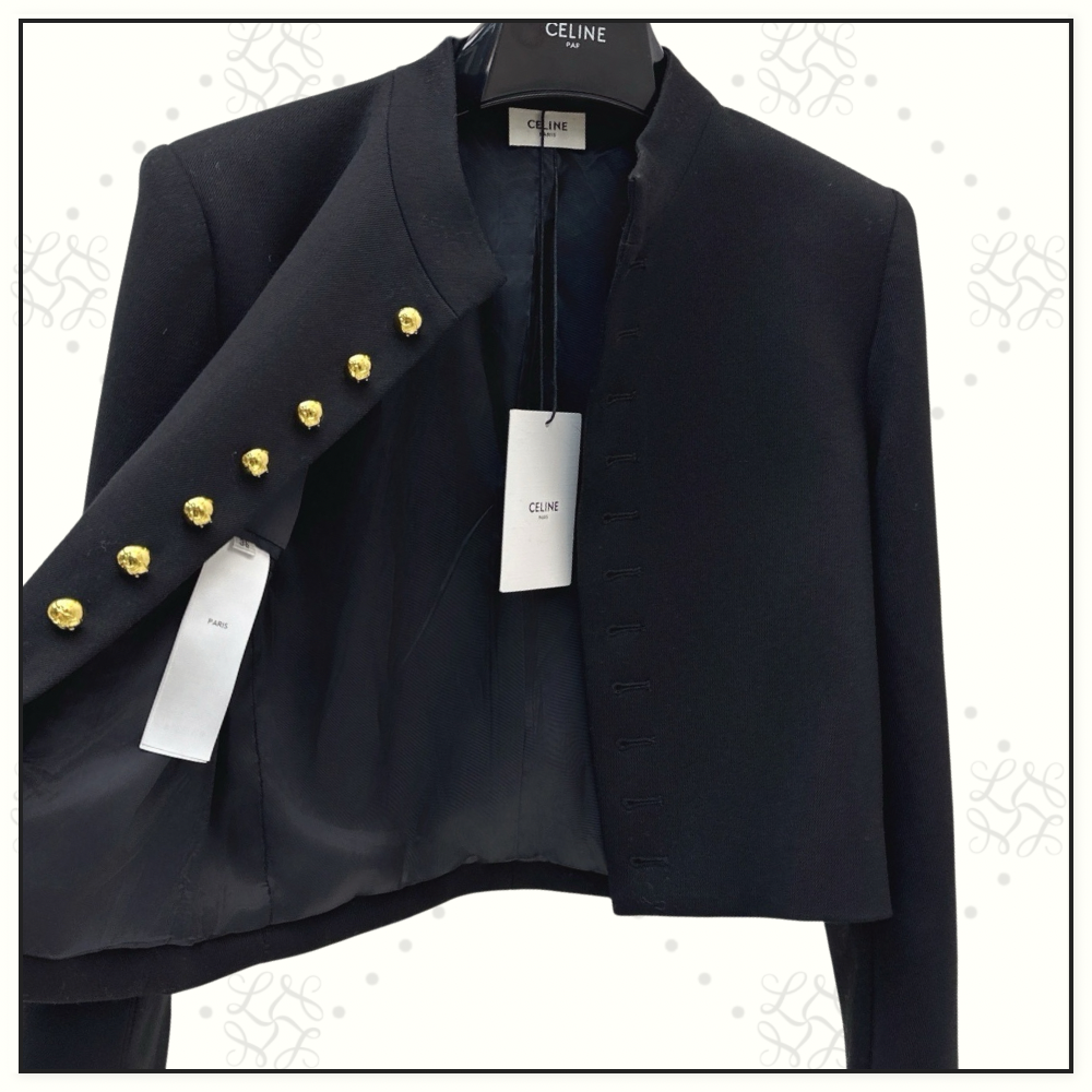 WOOL STAND COLLAR JACKET