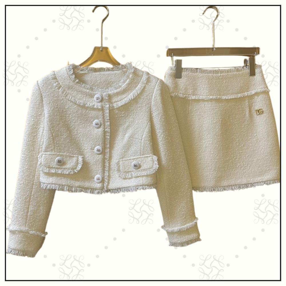 WOOL BLEND JACKET & MINI SKIRT