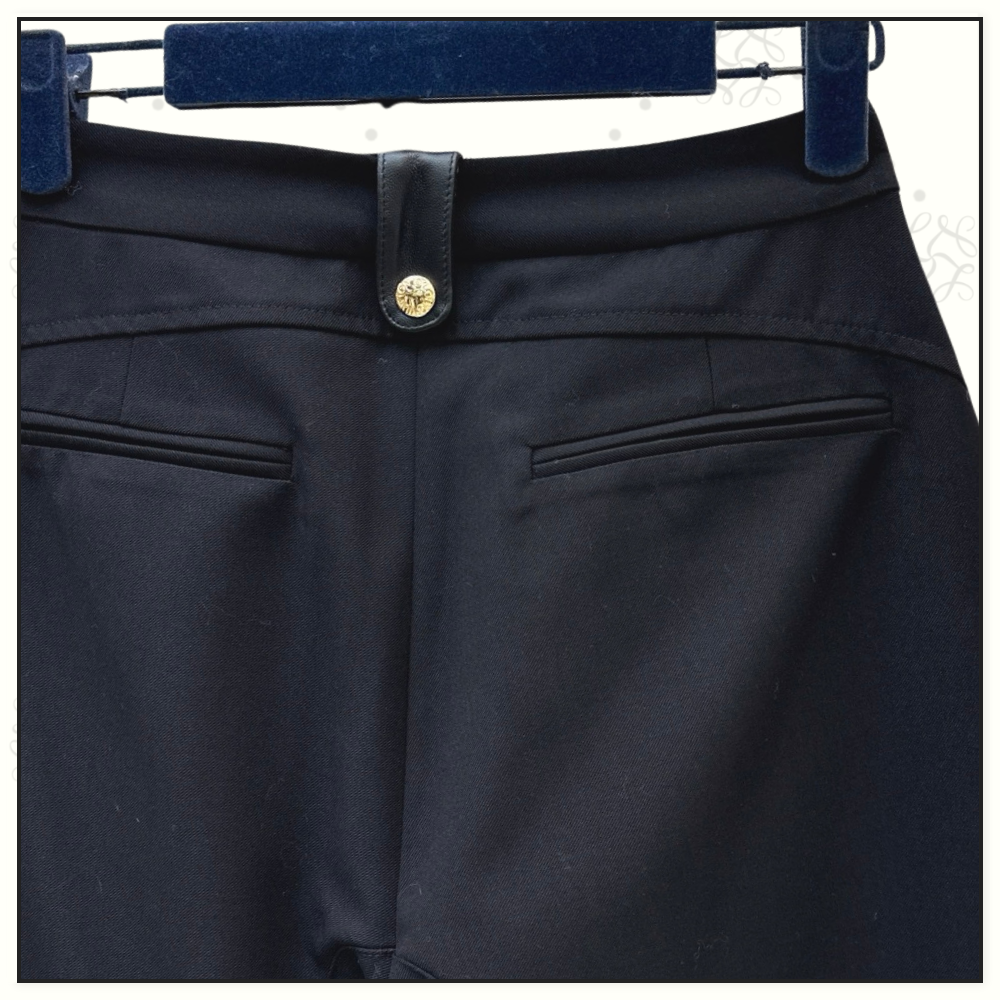 LEATHER ACCENT RIDING PANTS