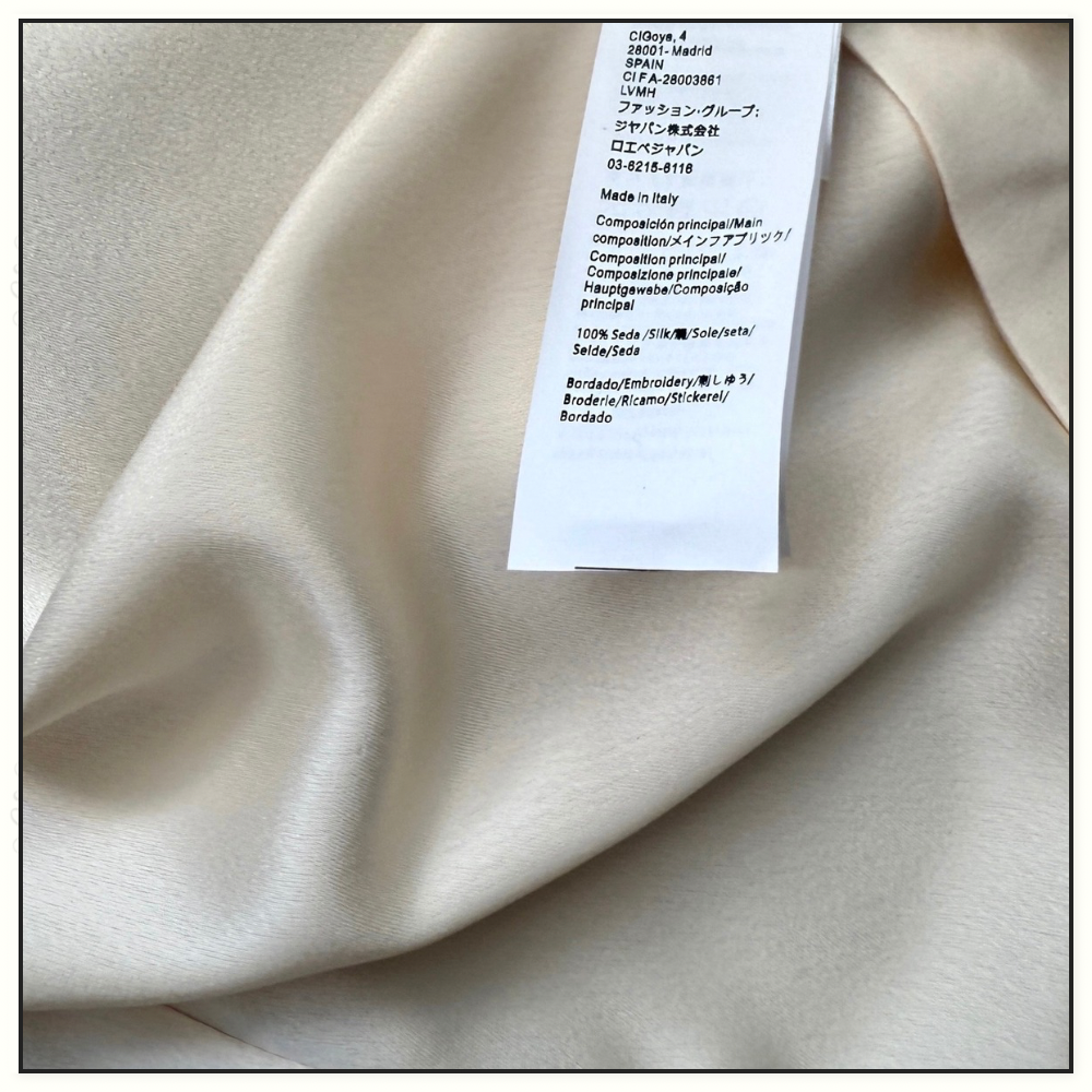 SILK ANAGRAM EMBROIDERED BLOUSE