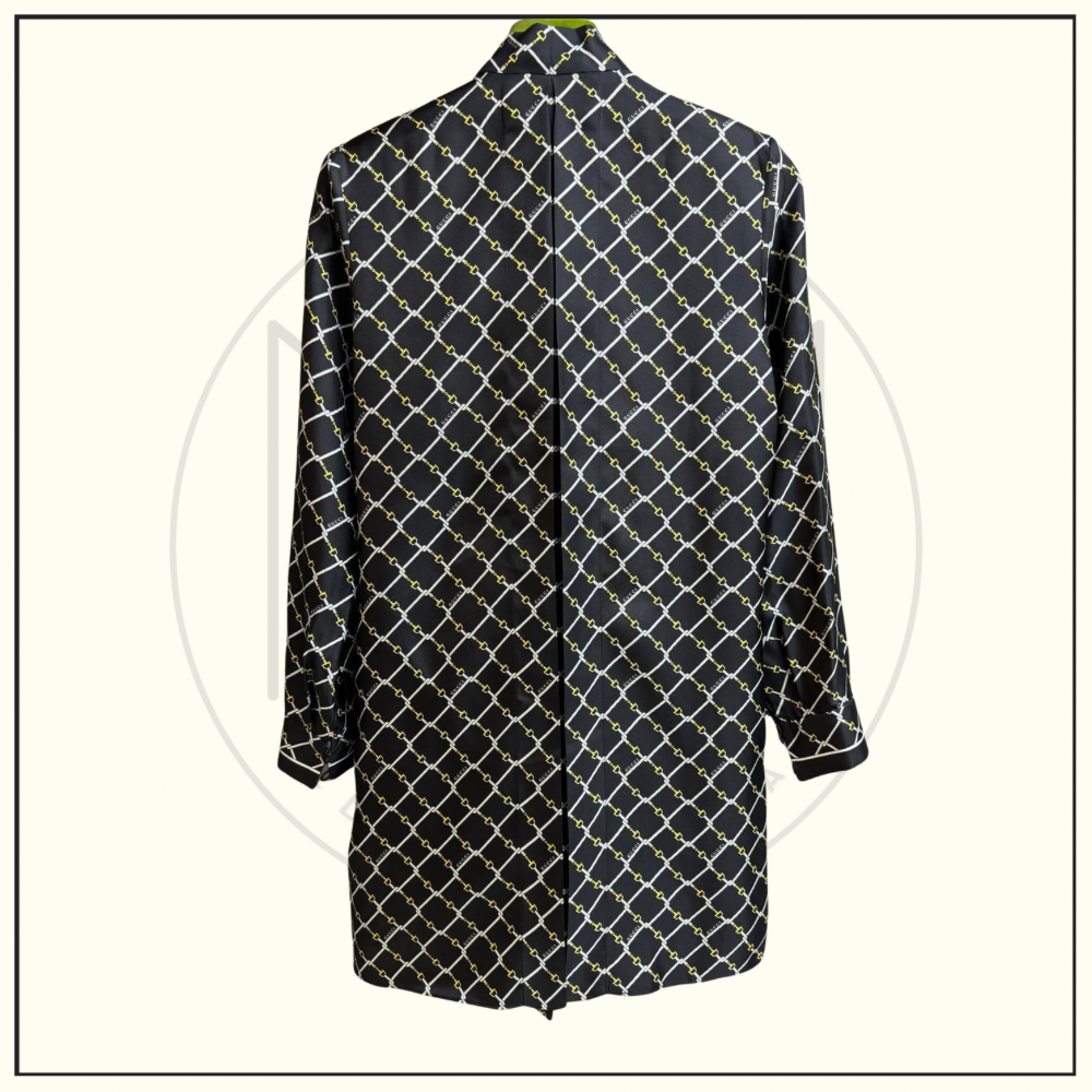 TIE NECK SILK MINI DRESS