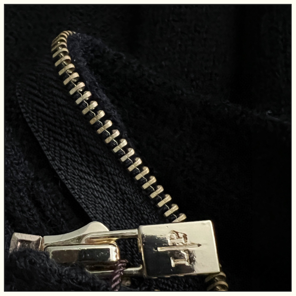 WOOL KNIT HALF ZIP SWEATER