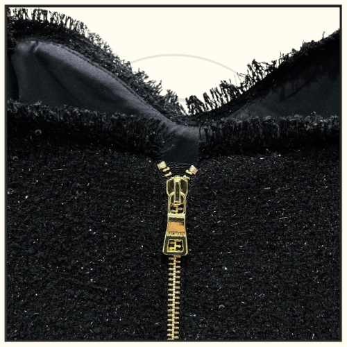 POLKA DOT TWEED MINI DRESS