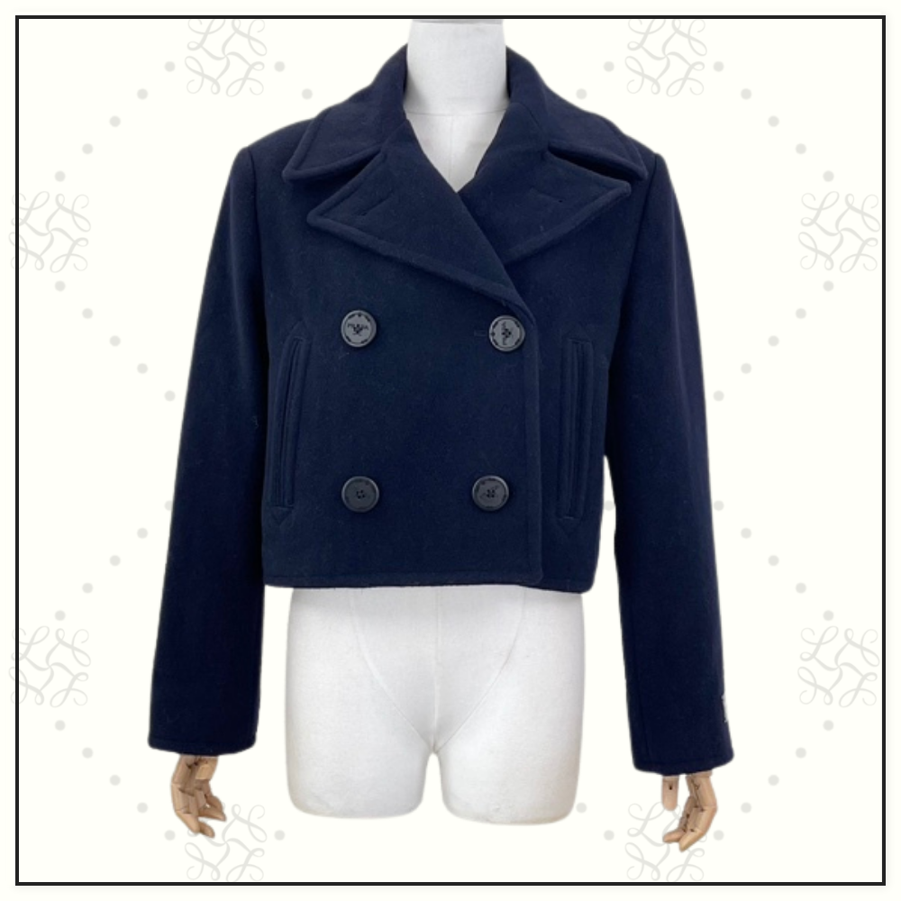 CROPPED WOOL PEACOAT