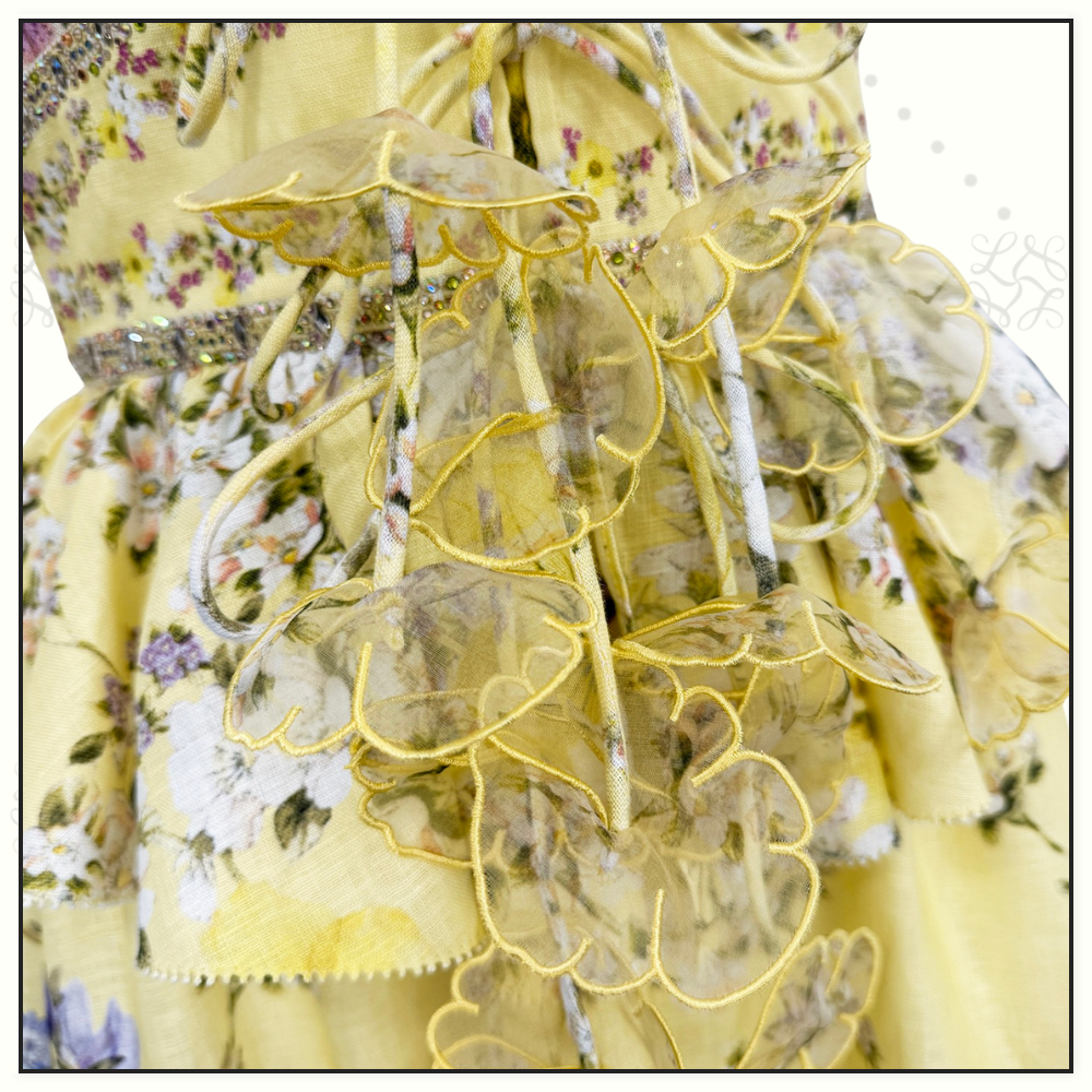 WAISTED SHORT RUFFLE DETAILS DRESS