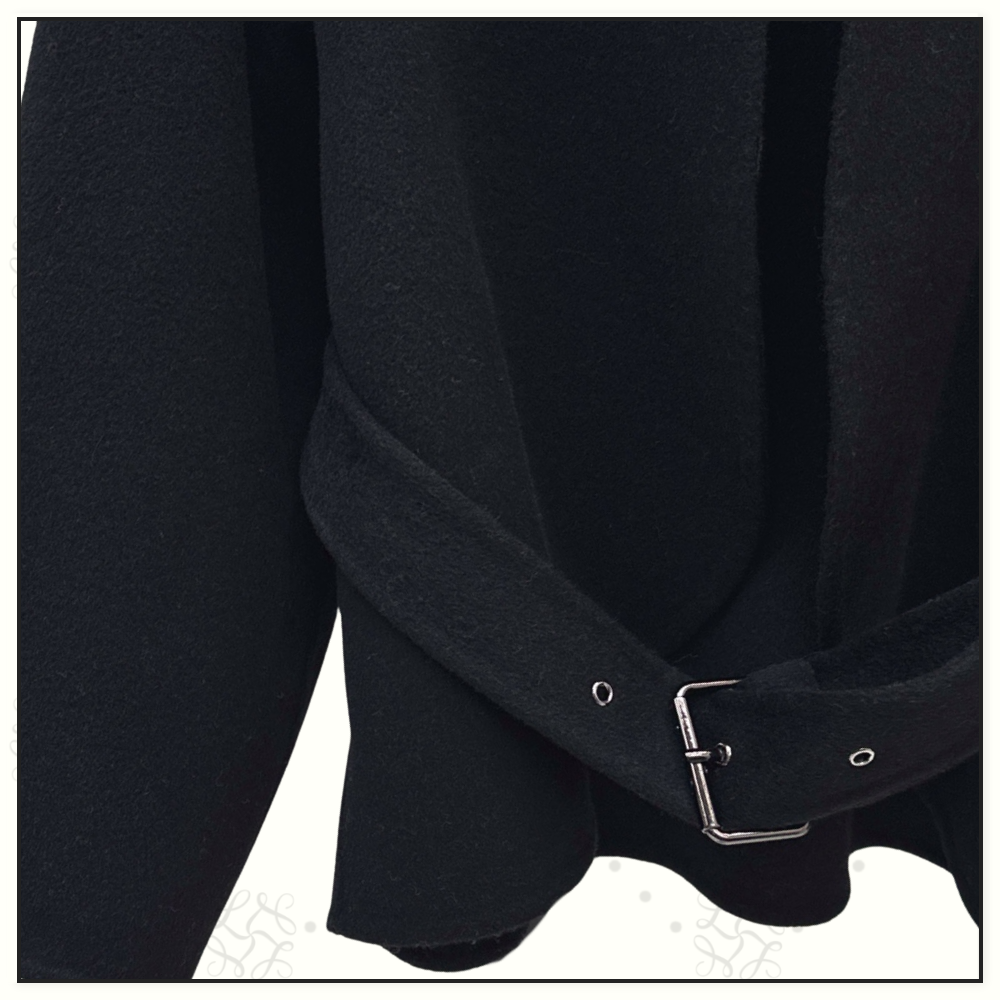 VIRGIN WOOL & SILK BELTED JACKET