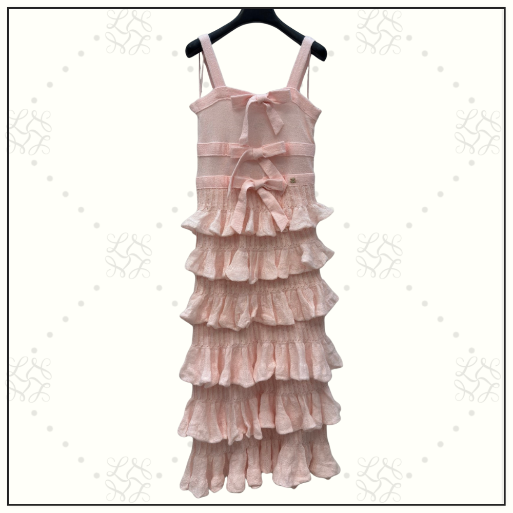 ALPACA & SILK RUFFLE KNIT DRESS