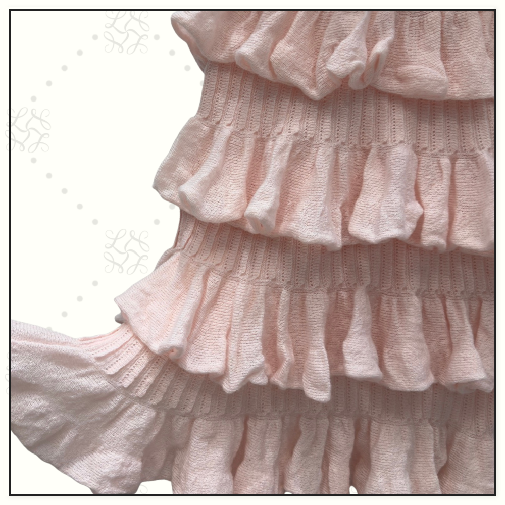 ALPACA & SILK RUFFLE KNIT DRESS