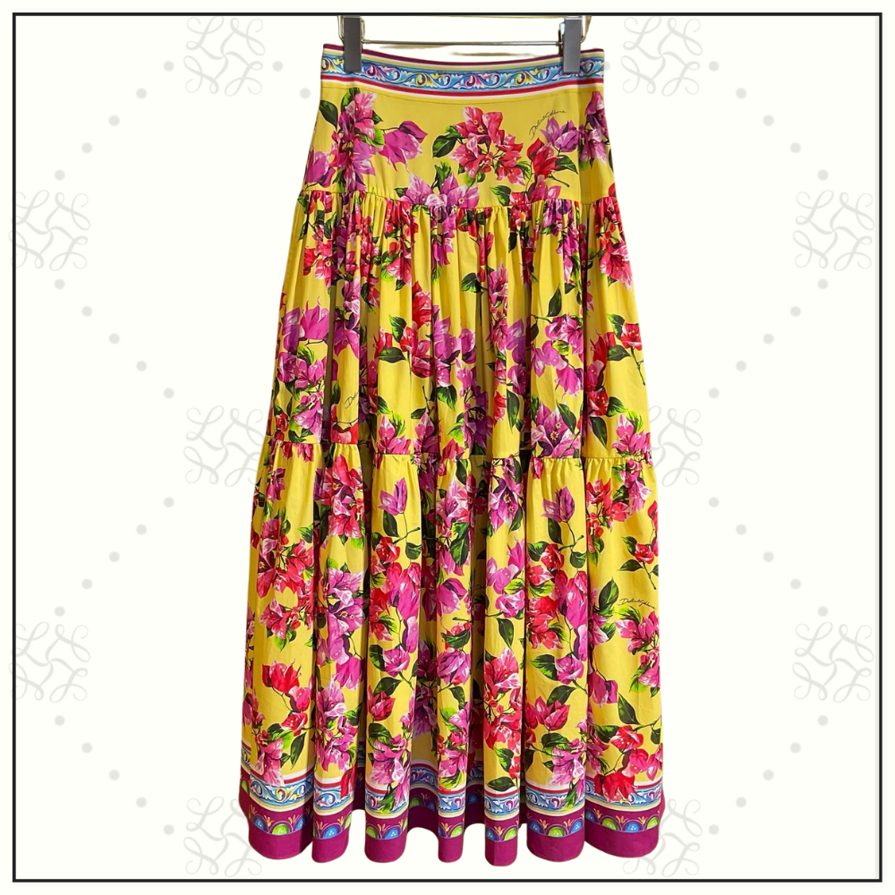FLORAL PRINT MAXI SKIRT