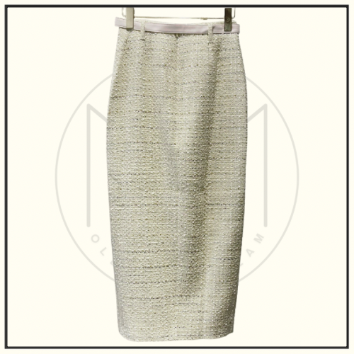 BOUCLE KNIT CROPPED JACKET & MIDI SKIRT