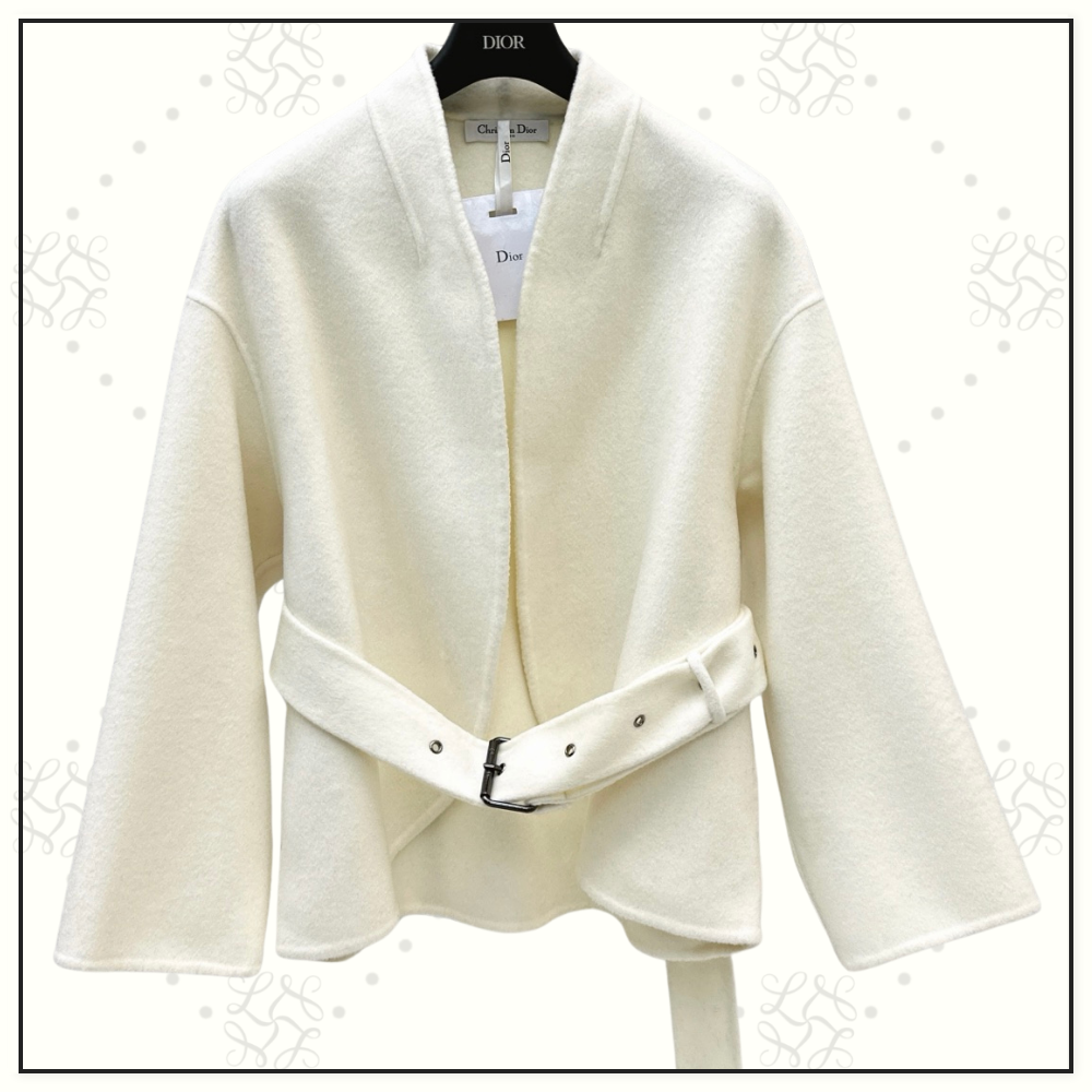 VIRGIN WOOL & SILK BELTED JACKET