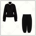 VIRGIN WOOL FITTED JACKET & BERMUDA PANTS