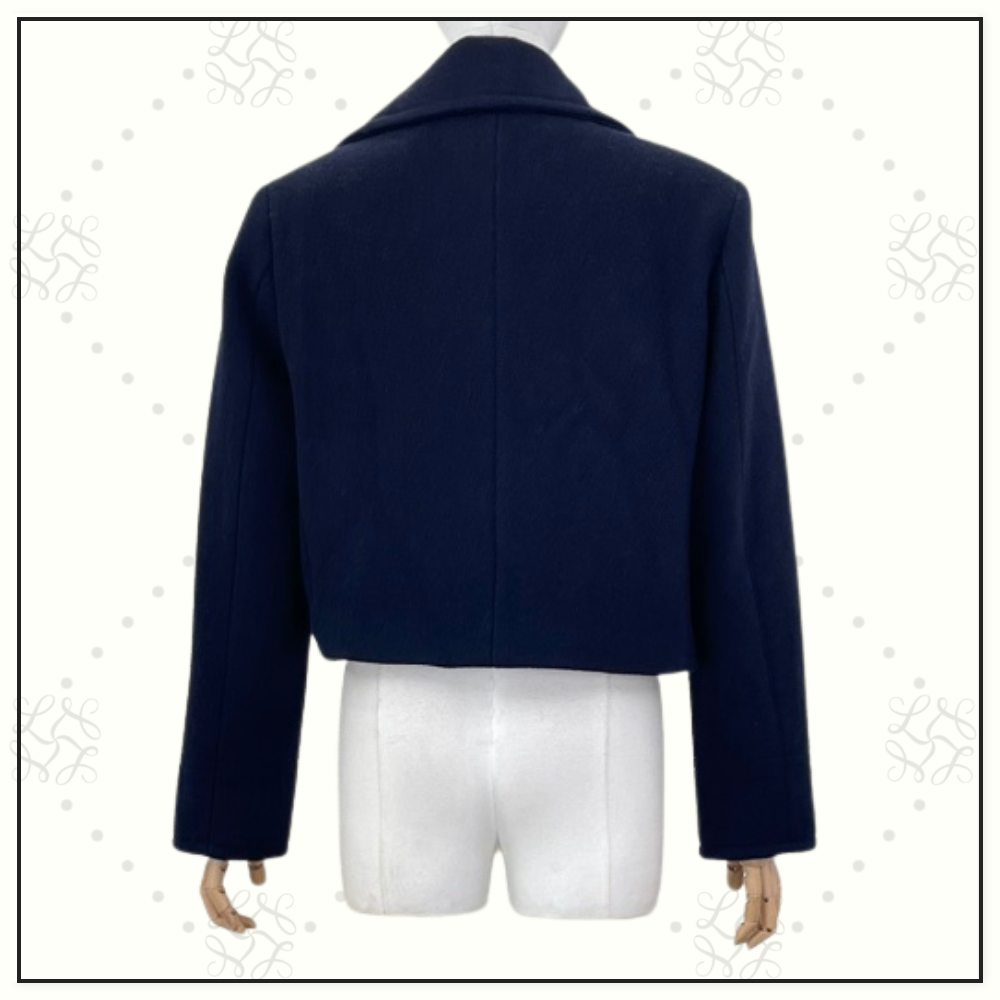 CROPPED WOOL PEACOAT