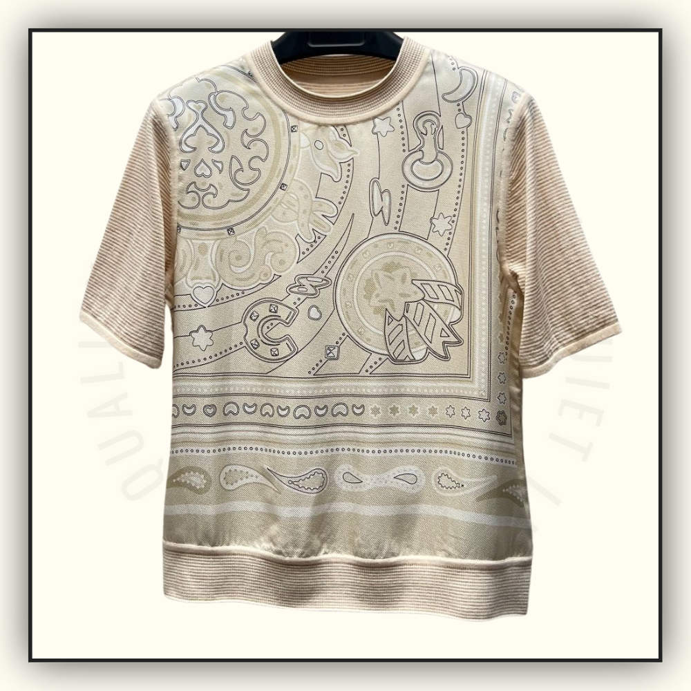 SILK KNIT SLEEVE TOP
