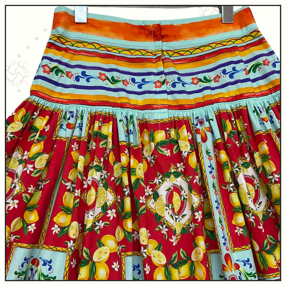 FLORAL PRINT MAXI SKIRT