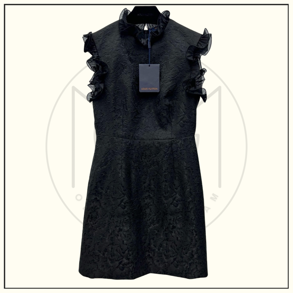 FIN FLOUNCE JACQUARD DRESS