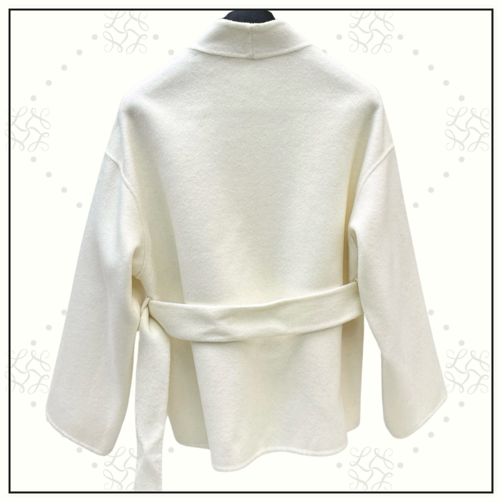 VIRGIN WOOL & SILK BELTED JACKET