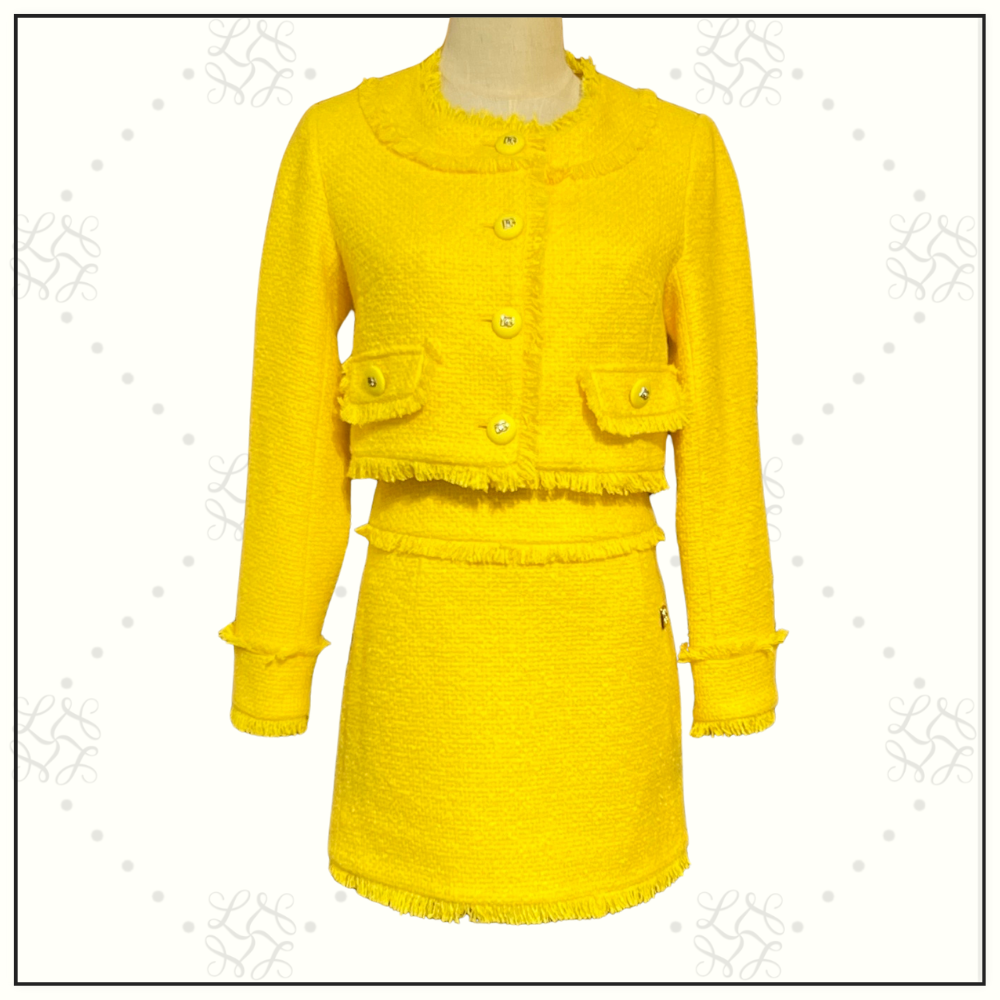 WOOL BLEND JACKET & MINI SKIRT