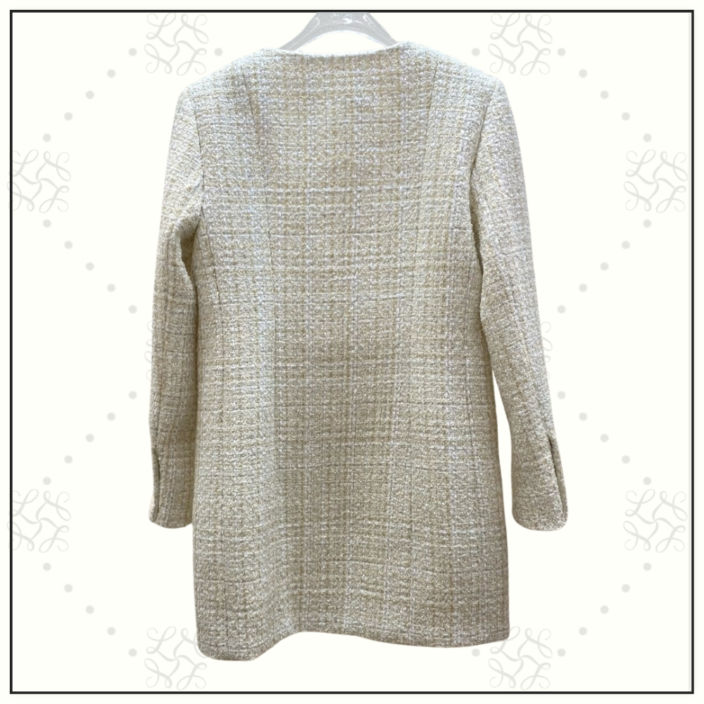 LONG SLEEVE TWEED DRESS