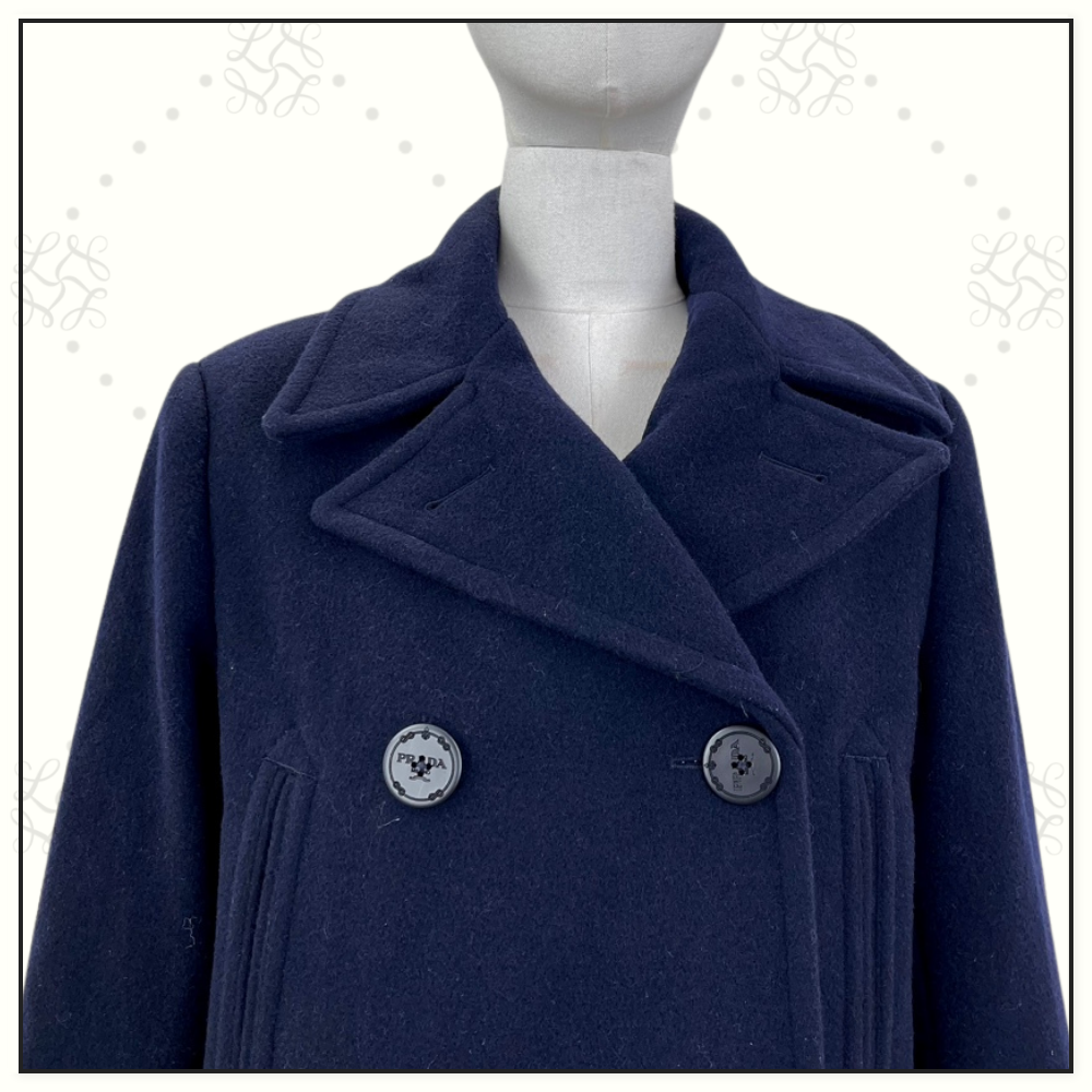 CROPPED WOOL PEACOAT