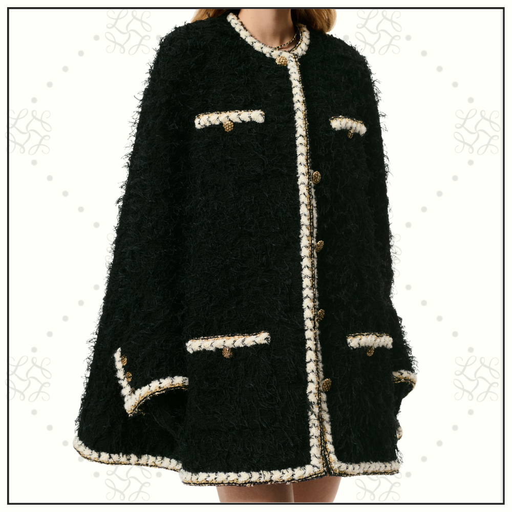 WOOL TWEED CAPE
