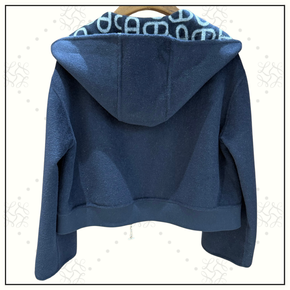 CASHMERE DOUBLE SIDE HOODED JACKET