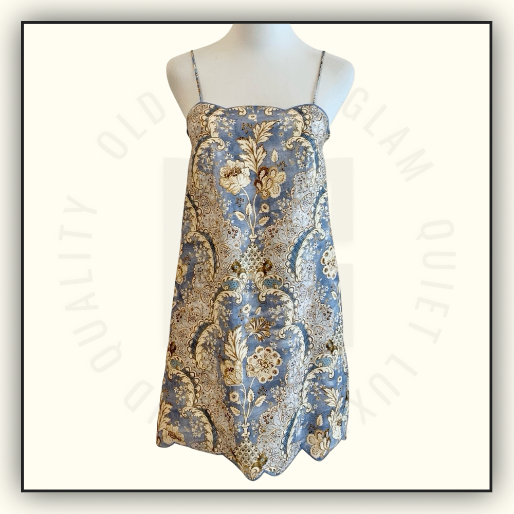 DAYLIGHT SCALLOPED LINEN MINI DRESS