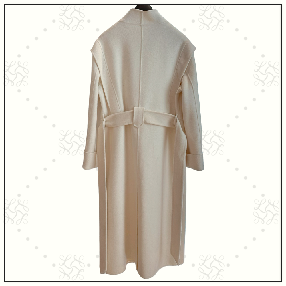 WOOL & CASHMERE BLEND FUNNEL NECK COAT