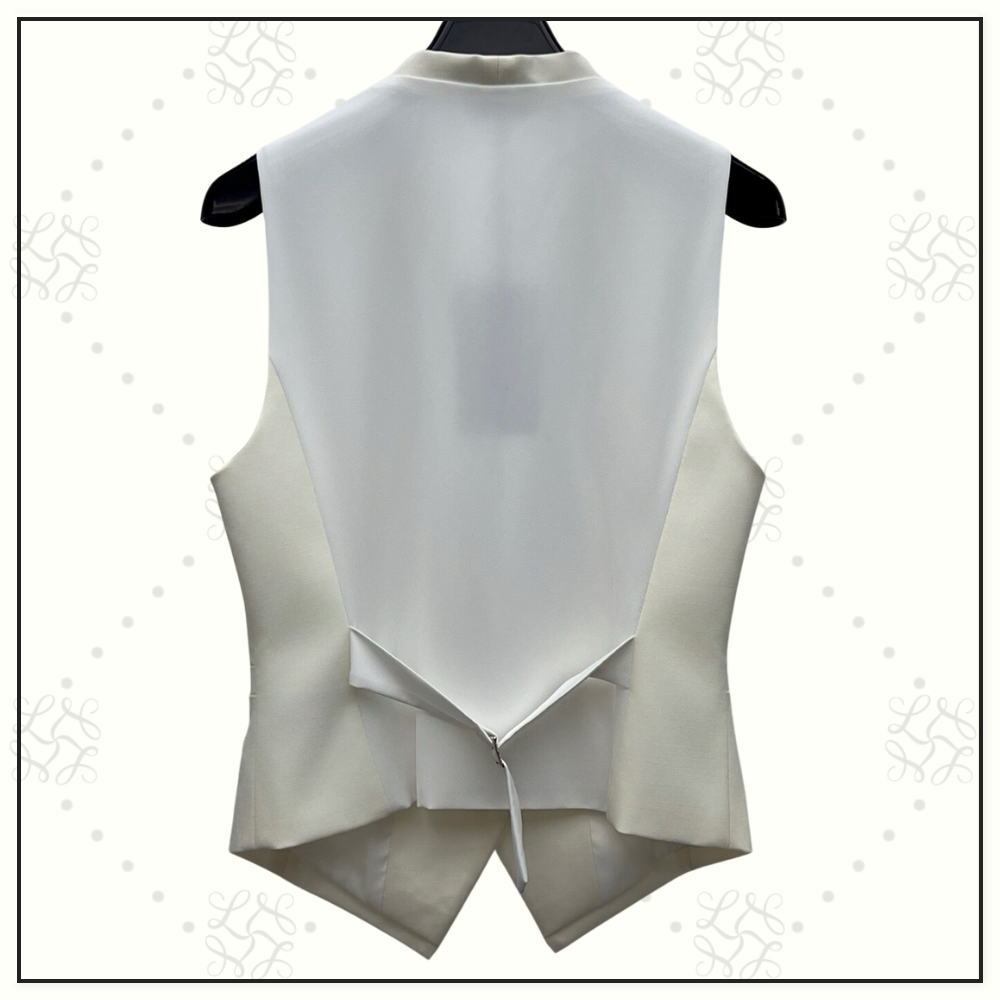 WOOL SILK SINGLE BREASTED WAISTCOAT