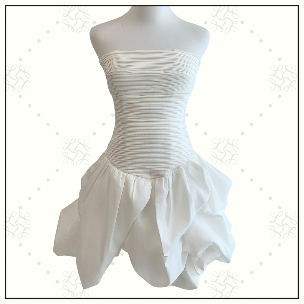 VIOLETTE BUBBLE HEM MINI DRESS