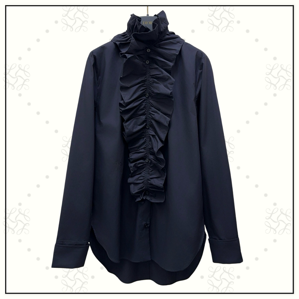 REMOVABLE RUFFLED COLLAR DRESS