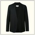 VIRGIN WOOL COLLARLESS BLAZER
