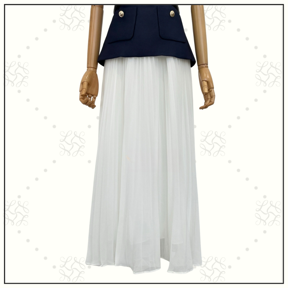 NAVY TAFFETA MIDI DRESS