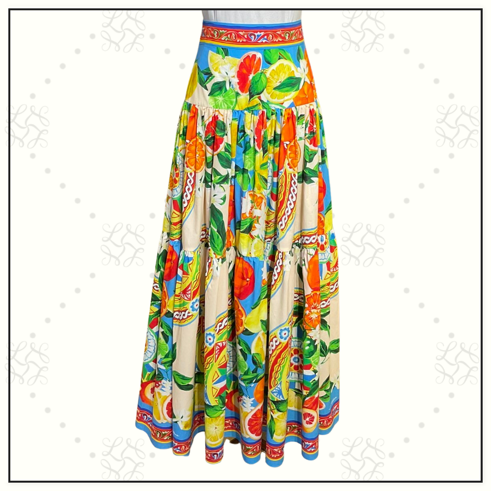 FLORAL PRINT MAXI SKIRT