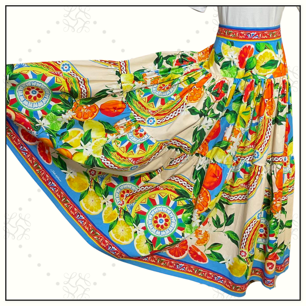 FLORAL PRINT MAXI SKIRT