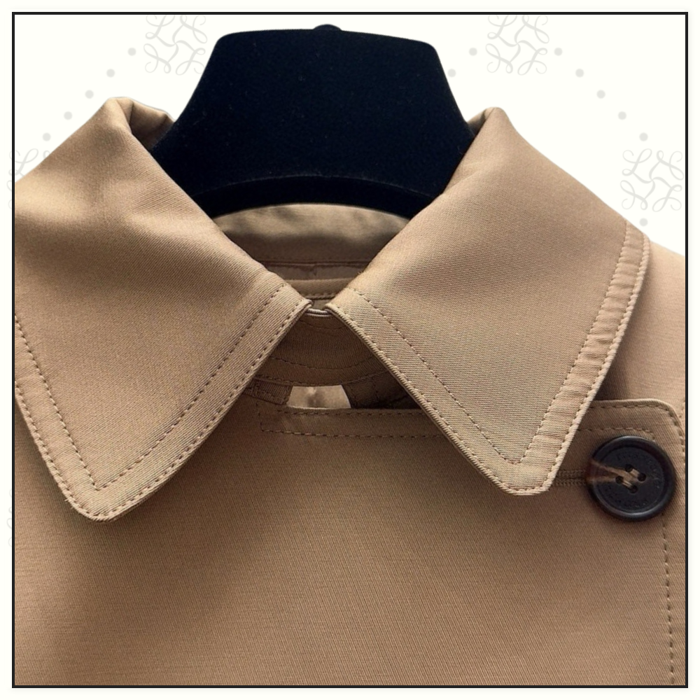 CROPPED COTTON BLEND GABARDINE JACKET