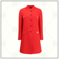 WOOL CASHMERE COAT WITH MANDARIN COLLAR