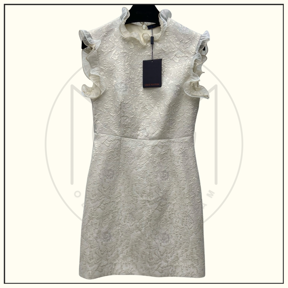 FIN FLOUNCE JACQUARD DRESS