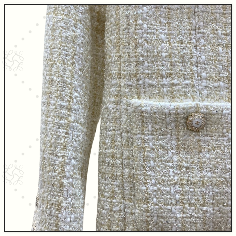 LONG SLEEVE TWEED DRESS