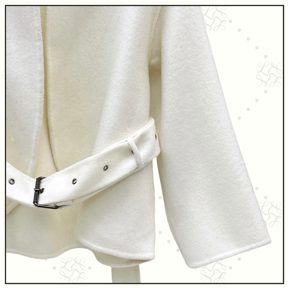 VIRGIN WOOL & SILK BELTED JACKET