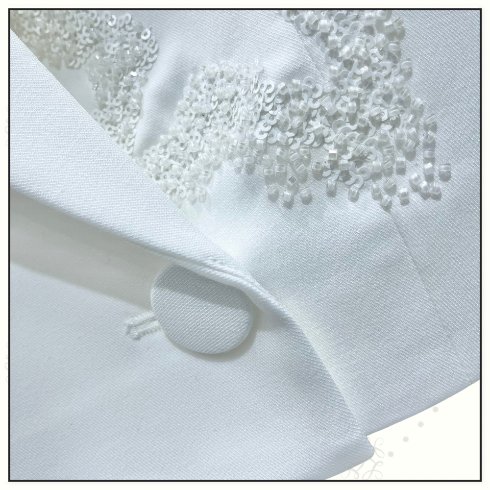 SEQUIN STAR EMBELLISHMENTS CROPPED BLAZER & SHORT