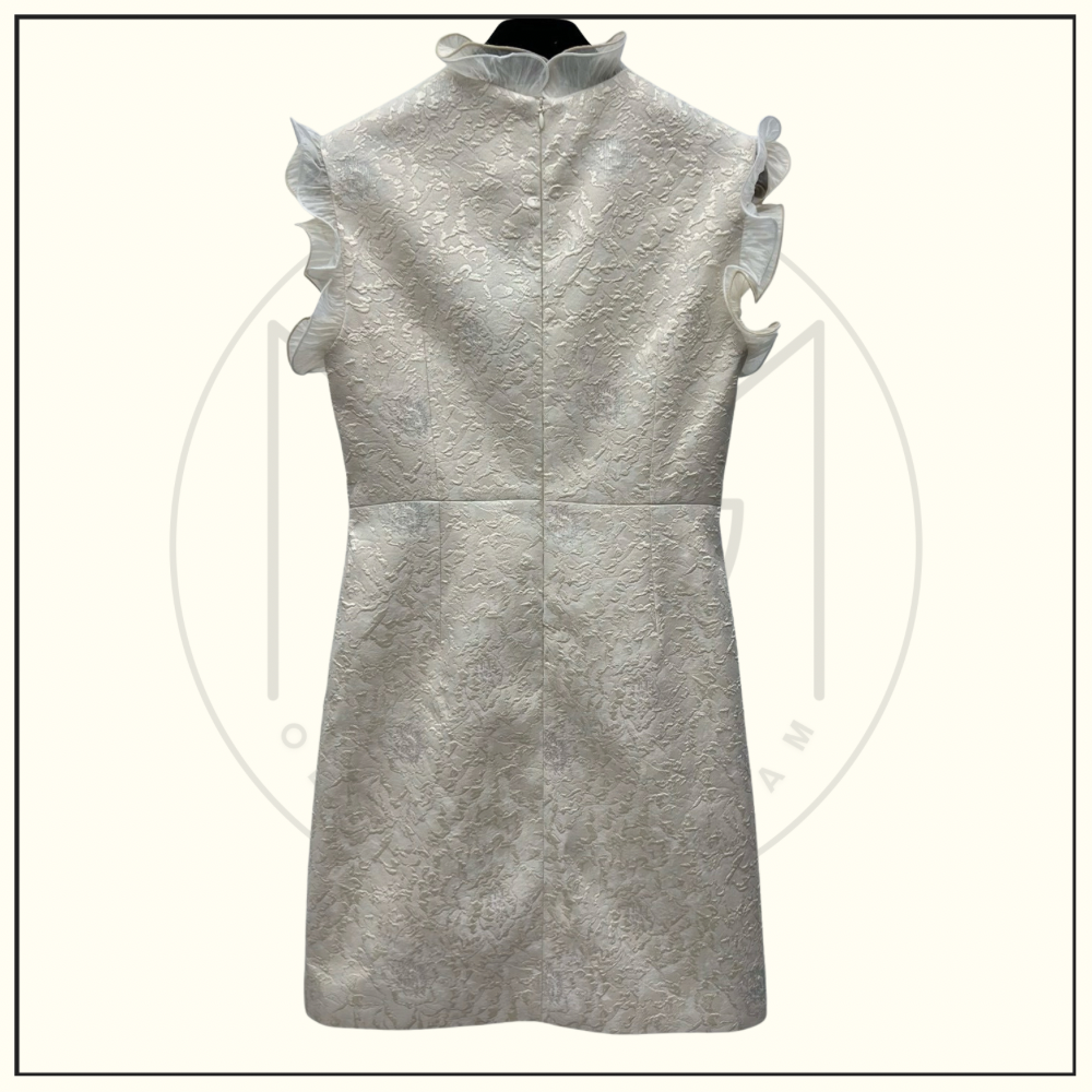 FIN FLOUNCE JACQUARD DRESS