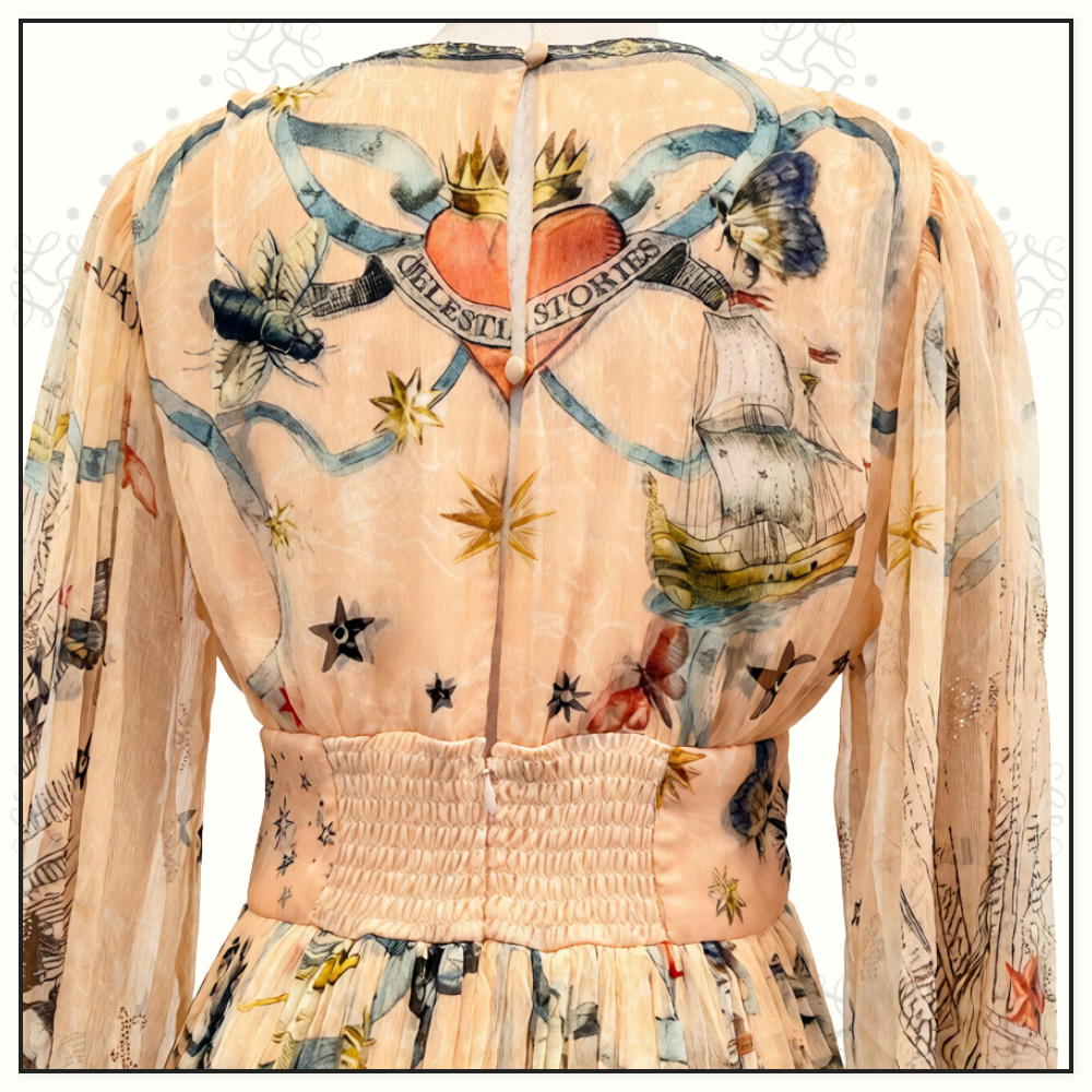 HARDWARE DETAIL LONG SLEEVE DRESS