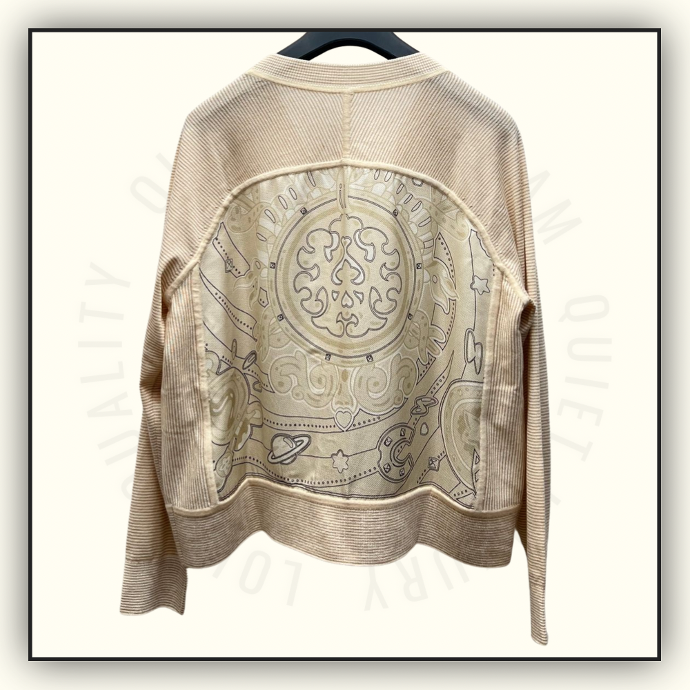 SILK KNIT SLEEVE CARDIGAN