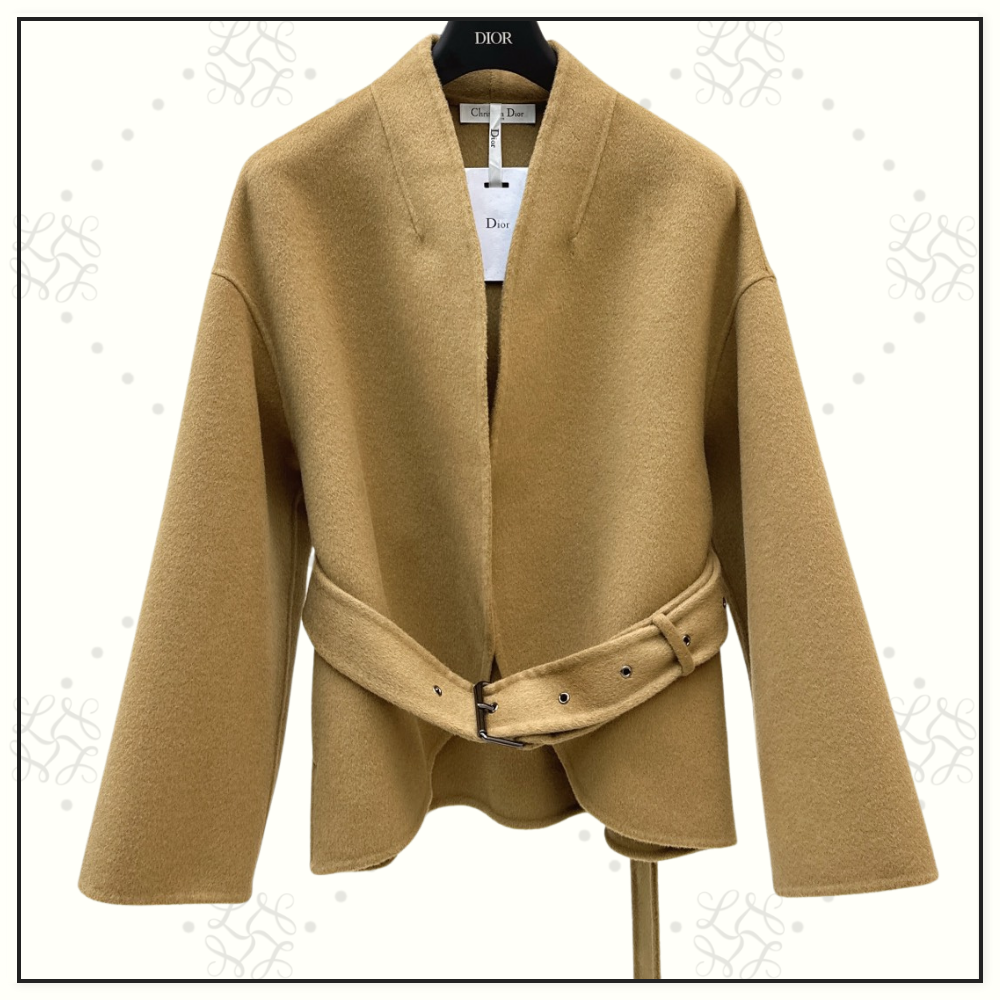 VIRGIN WOOL & SILK BELTED JACKET