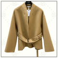 VIRGIN WOOL & SILK BELTED JACKET