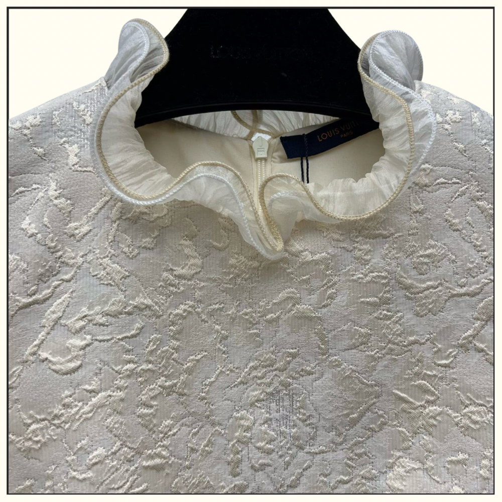 FIN FLOUNCE JACQUARD DRESS